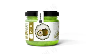 4视角矮装玻璃罐头瓶贴图样机图片瓶身贴
