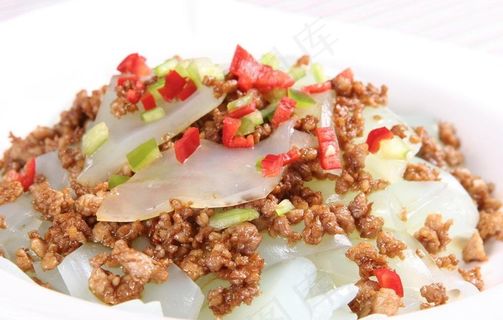 肉米炒粉皮图片