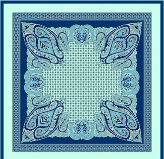 数码印花 大牌花 高清 方巾图片