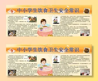 中小学生饮食卫生安全常识展板图片