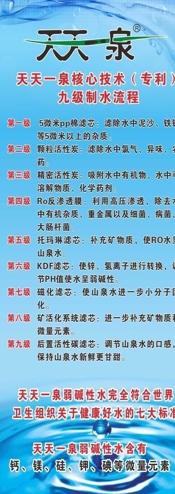 天天一泉展架图片cdr矢量模版下载