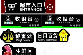 超市吊牌双面灯箱图片