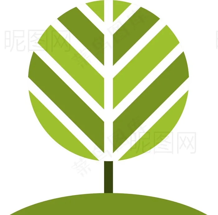 景观树图片eps,ai矢量模版下载