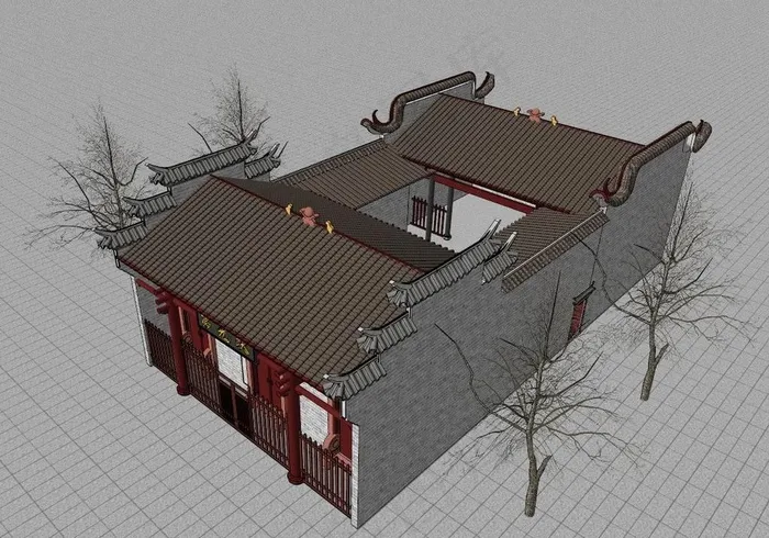 古建模型图片