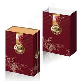 葡萄酒 包装设计展开图图片