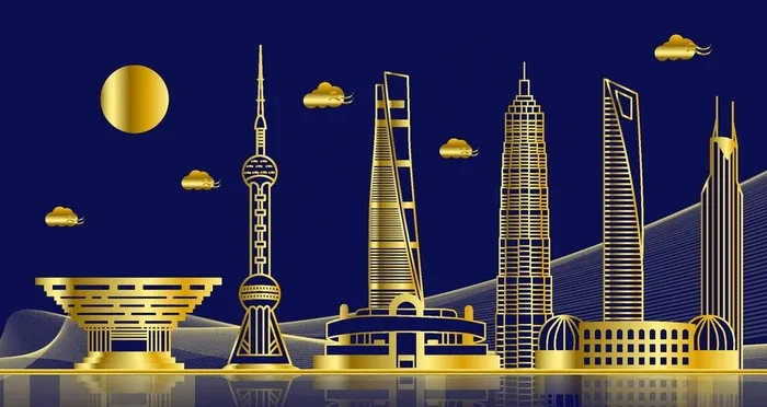上海建筑图片ai矢量模版下载