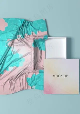 丝巾展示样机图片