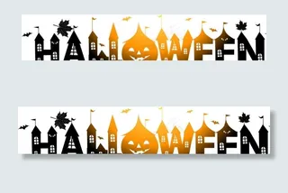 万圣节卡通艺术字图片