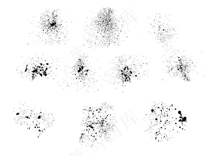 喷溅的墨点图片eps,ai矢量模版下载