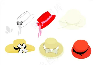 矢量女士帽子图片