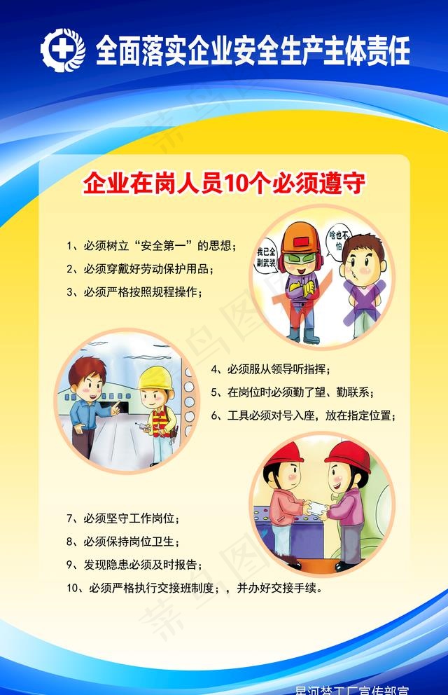 企业车间安全生产管理挂图图片(3937X6299(DPI:200))psd模版下载