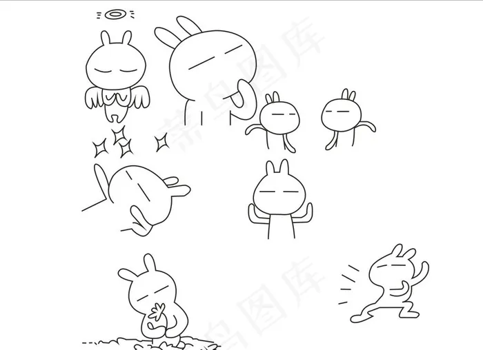 流氓兔图片cdr矢量模版下载