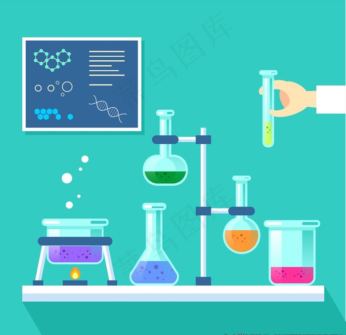 化学玻璃器皿图片eps,ai矢量模版下载