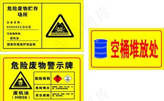 危险废物警示牌图片