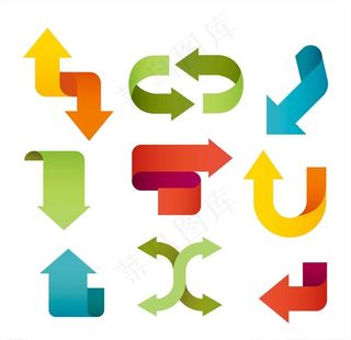 彩色动感箭头图片