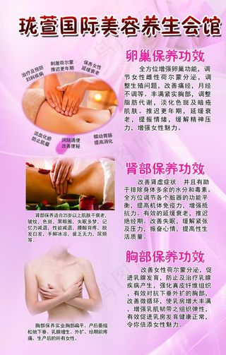 美容海报 卵巢保养 肾部保养图片