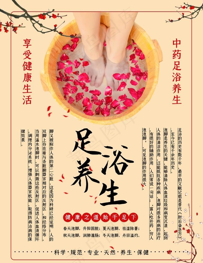 足浴养生图片psd模版下载