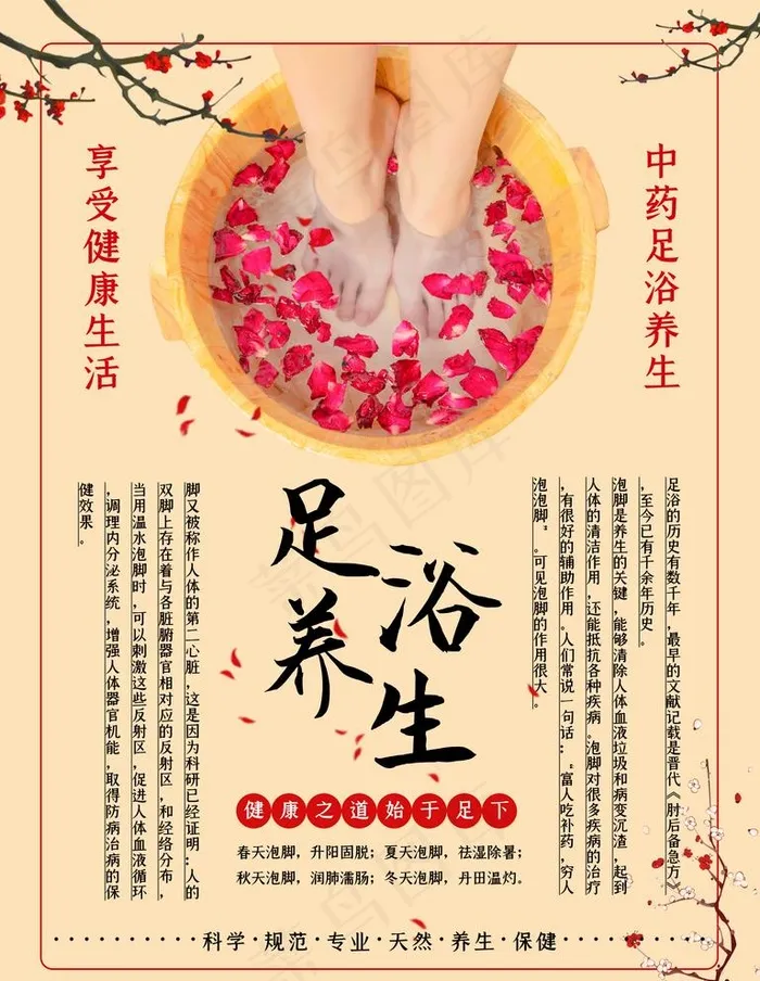 足浴养生图片psd模版下载
