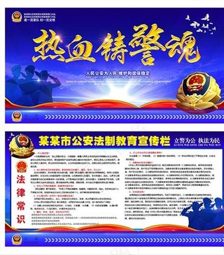*警察文化党建展板图片