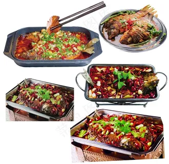 烤鱼图片 水彩烤鱼