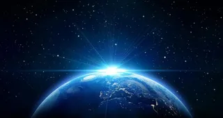 发光的地球图片