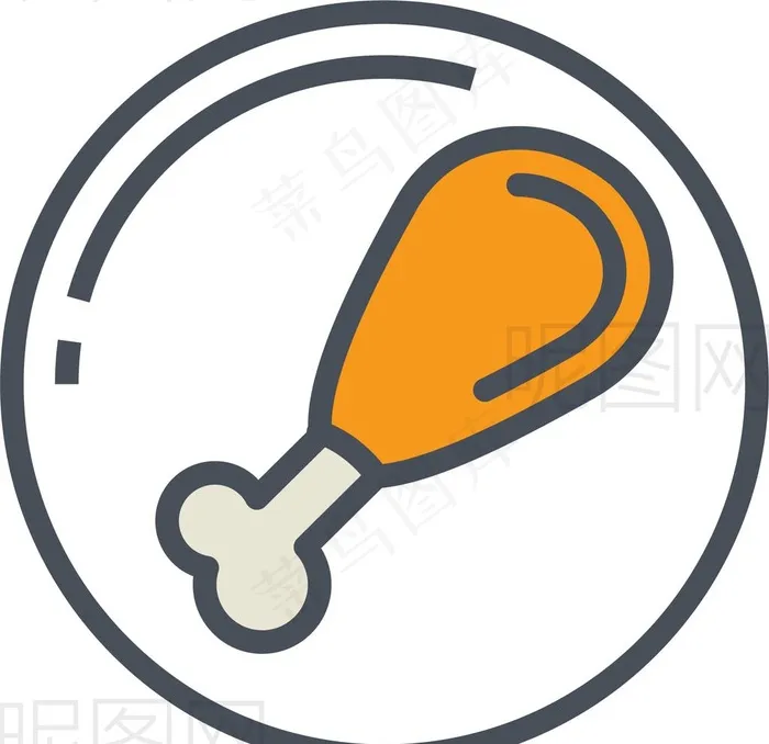 鸡腿图片ai矢量模版下载