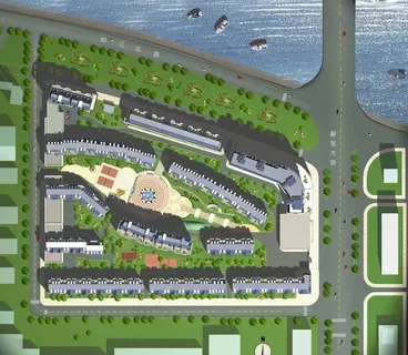 建筑设计彩平图图片