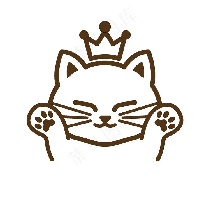 简笔矢量猫图片ai矢量模版下载