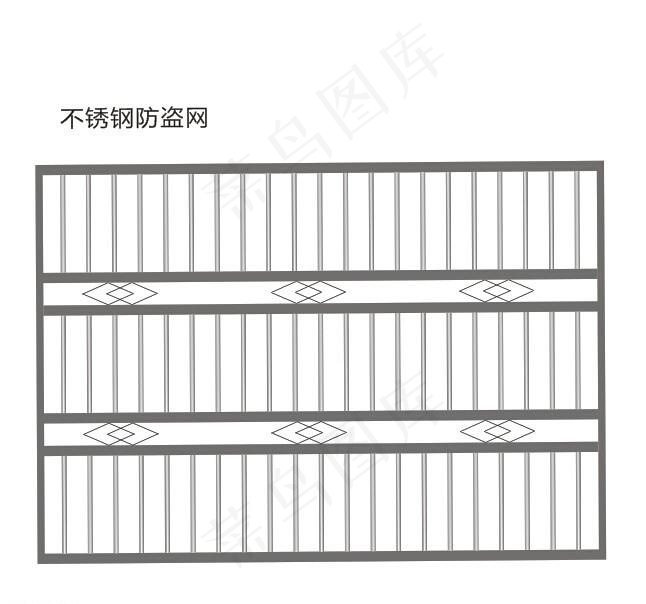 不锈钢防盗网CDR图片