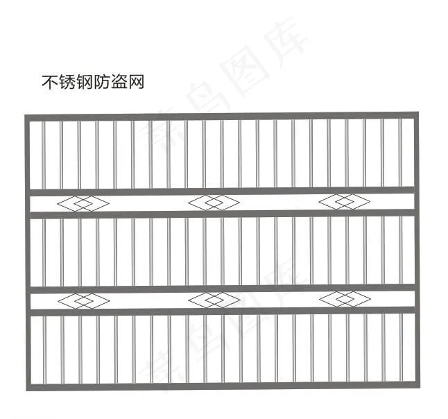 不锈钢防盗网CDR图片