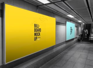 地铁广告样机图片