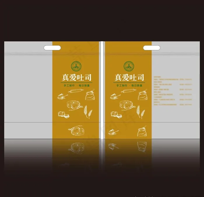吐司包装 吐司面菜鸟图库片ai矢量模版下载