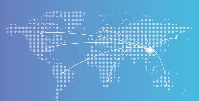 辐射影响图（点状的世界）图片ai矢量模版下载
