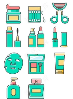 美妆产品系列图标图片 美妆产品系列图标图片
