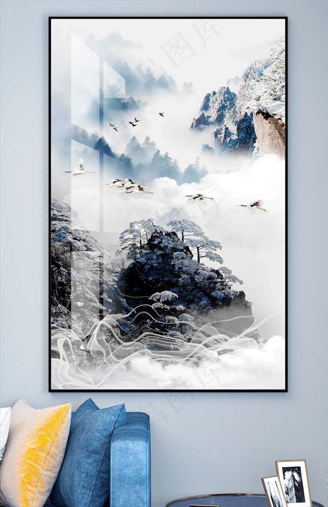 中国风装饰画图片(3402X6803(DPI:72))psd模版下载