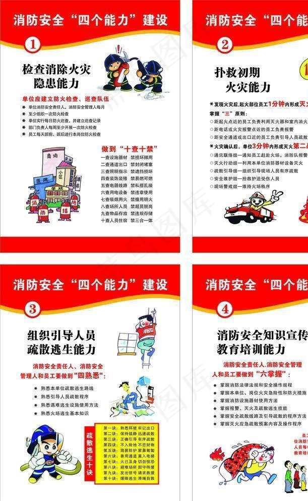 消防安全宣传图片cdr矢量模版下载