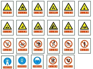 安全标示牌  注意安全图片