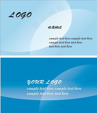 蓝色名片图片