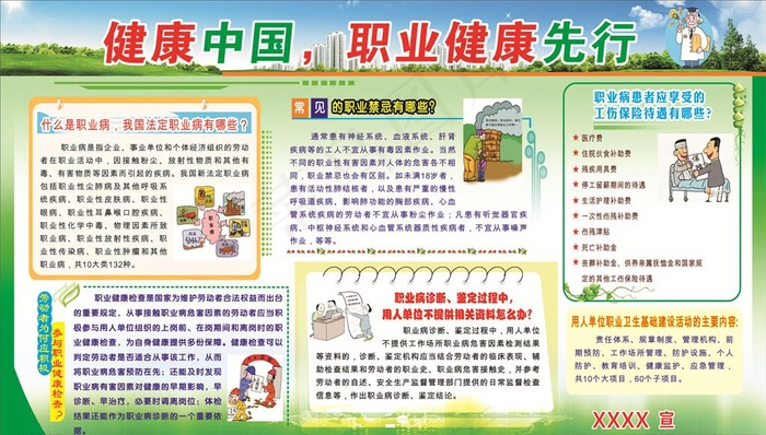 职业病防治图片(210X297)cdr矢量模版下载