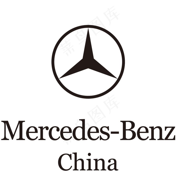 奔驰LOGO图片ai矢量模版下载