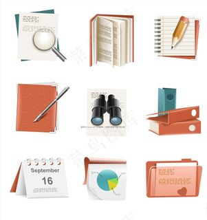 矢量办公用品素材图片