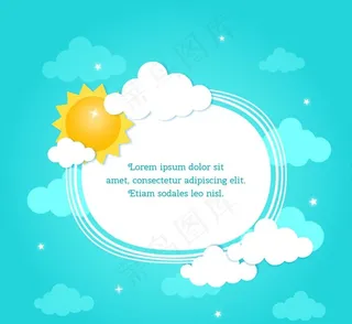 云朵剪贴画 卡通天空背景图片