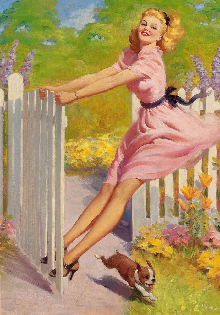 欧洲油画美女图片
