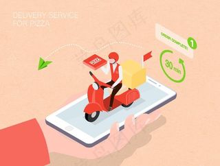 未来生活扁平场景图片