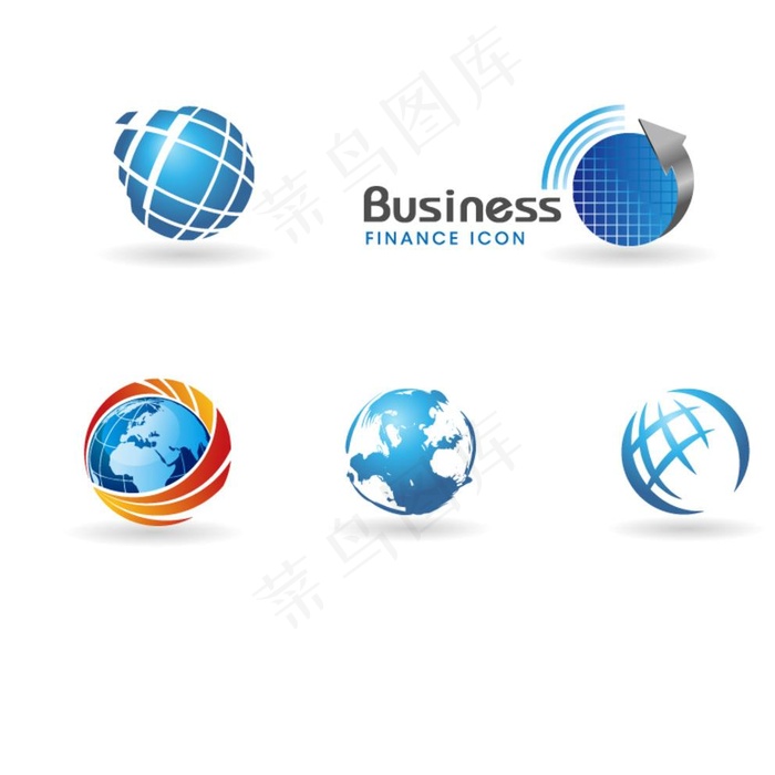 地球图标LOGO图片ai矢量模版下载