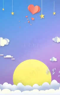 卡通月亮背景图片 卡通月亮背景图片