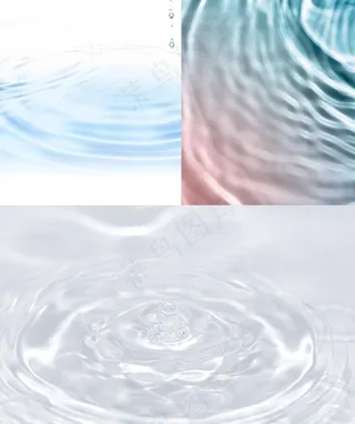 水纹水波高清背景冰爽清透蓝色水图片
