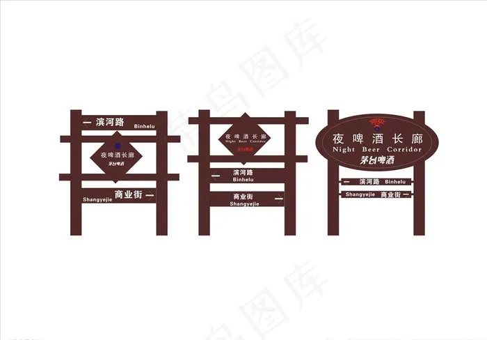 导视牌图片cdr矢量模版下载