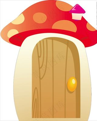 卡通蘑菇小房子图片