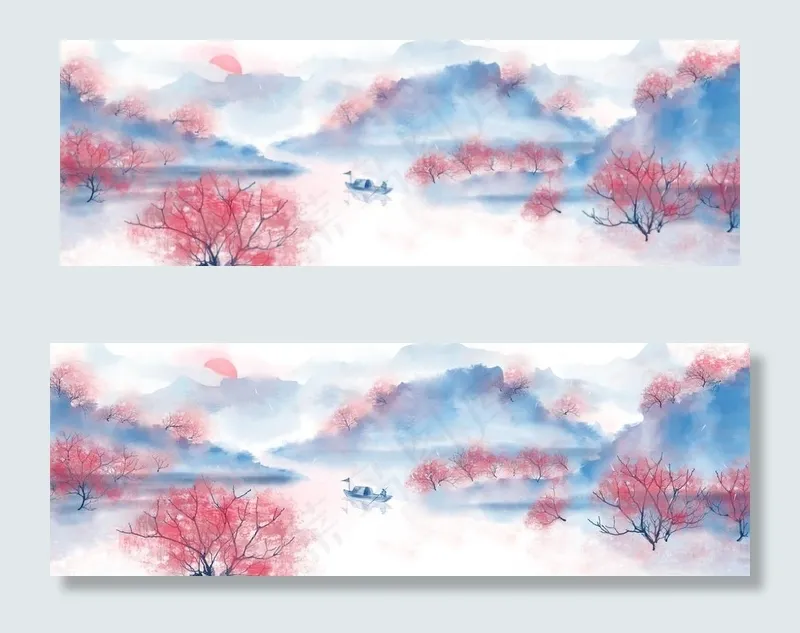 中国风背景图片psd模版下载